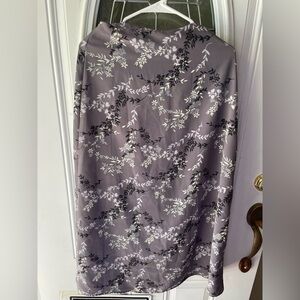 Floral Gray and Black Skirt